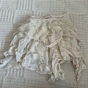 Chic Asymmetrical Lace Skirt